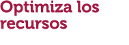 Optimiza los recursos 