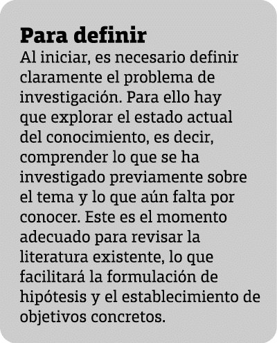  Para definir Al iniciar, es necesario definir claramente el problema de investigaci n. Para ello hay que explorar el...